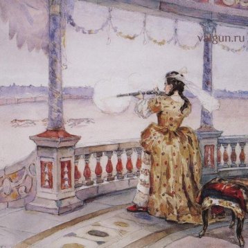 Императрица Анна Иоанновна в петергофском Тампле стреляет оленей